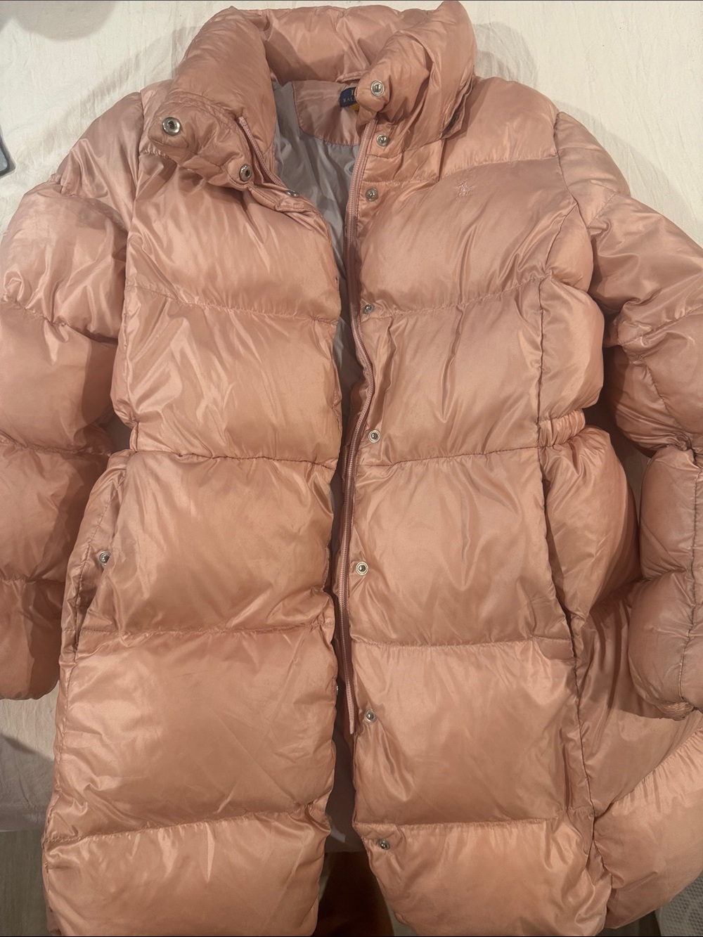 Polo by Ralph Lauren Long Blush Puffer Coat